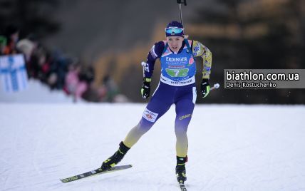 Украинка Джима не смогла отстоять пятую позицию в гонке преследования на Кубке мира по биатлону