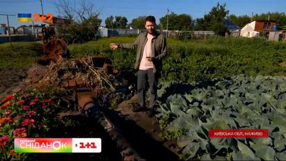 Українці саджають врожай на залишках російського танка
