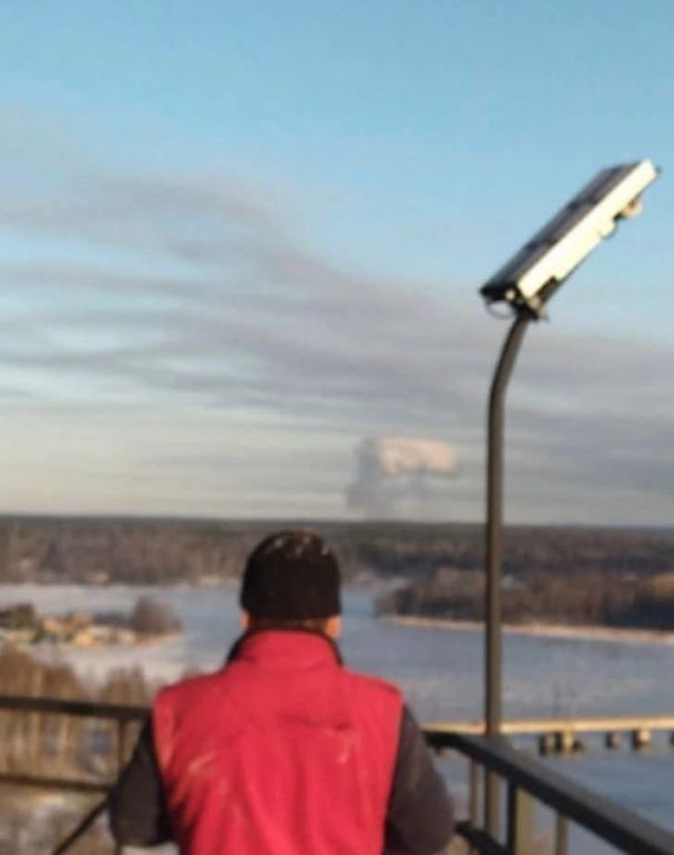 Дим у Виборгу після вибуху 26 січня / Фото: російські телеграм-канали