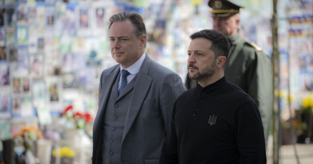 Президент Украины Владимир Зеленский и премьер-министр Бельгии Барт де Вевер