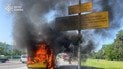 У Києві спалахнув маршрутний автобус: що відомо (оновлено)