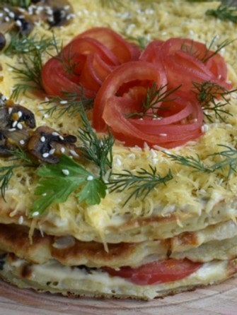 Закусочний торт з кабачків