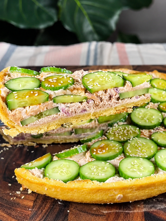 пиріг із огірком і тунцем instagram.com/samura_cooking