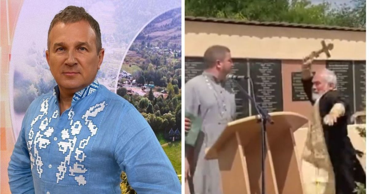 Юрій Горбунов показав, як на похороні військового священник московського патріархату побив хрестом священника УПЦ