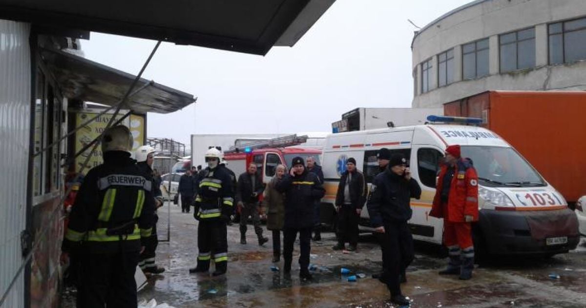 На рынке в Ровно взорвался газовый баллон. Пострадали люди