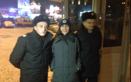 У новорічну ніч глава Нацполіції патрулювала центр Києва разом з копами (фото)