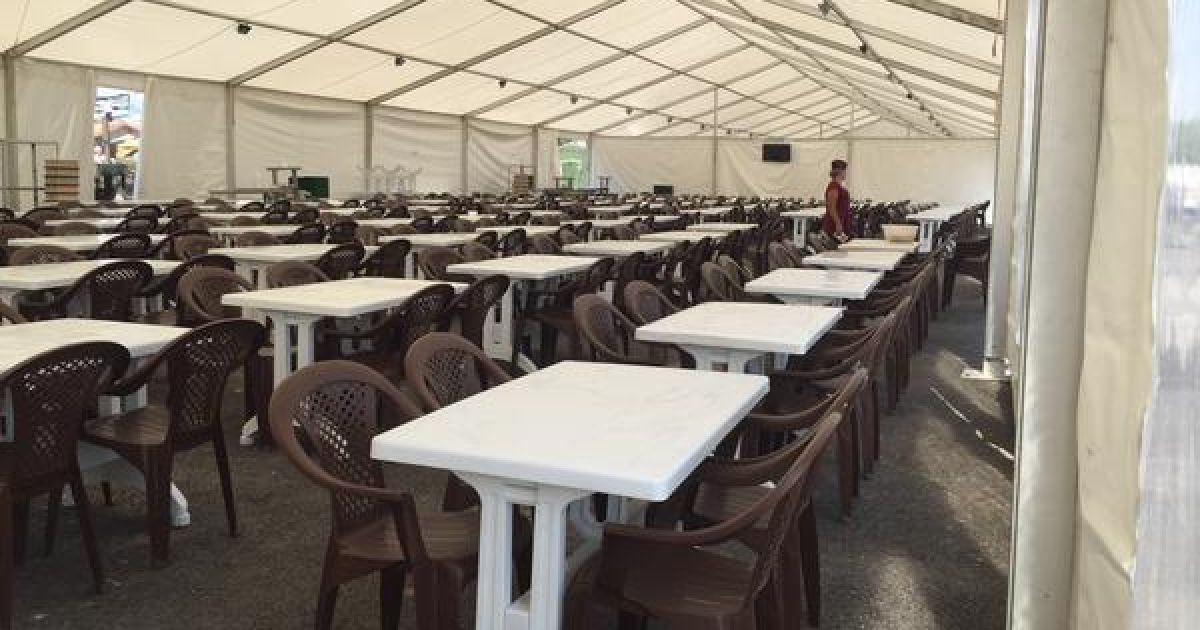 Столовая российской авиабазы в Латакии. / © twitter/Murad Gazdiev