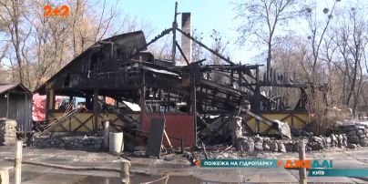 Возле Гидропарка горело кафе "Очеретяний кіт"
