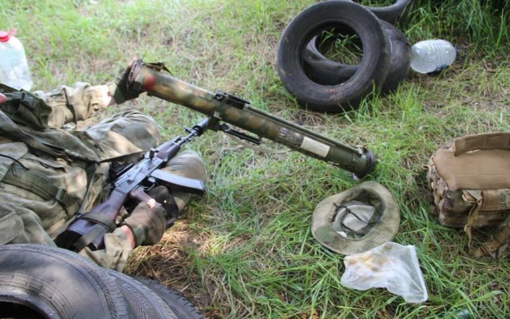 Боевики были вооружены российским огнеметом. / © Facebook/пресс-центр штаба АТО
