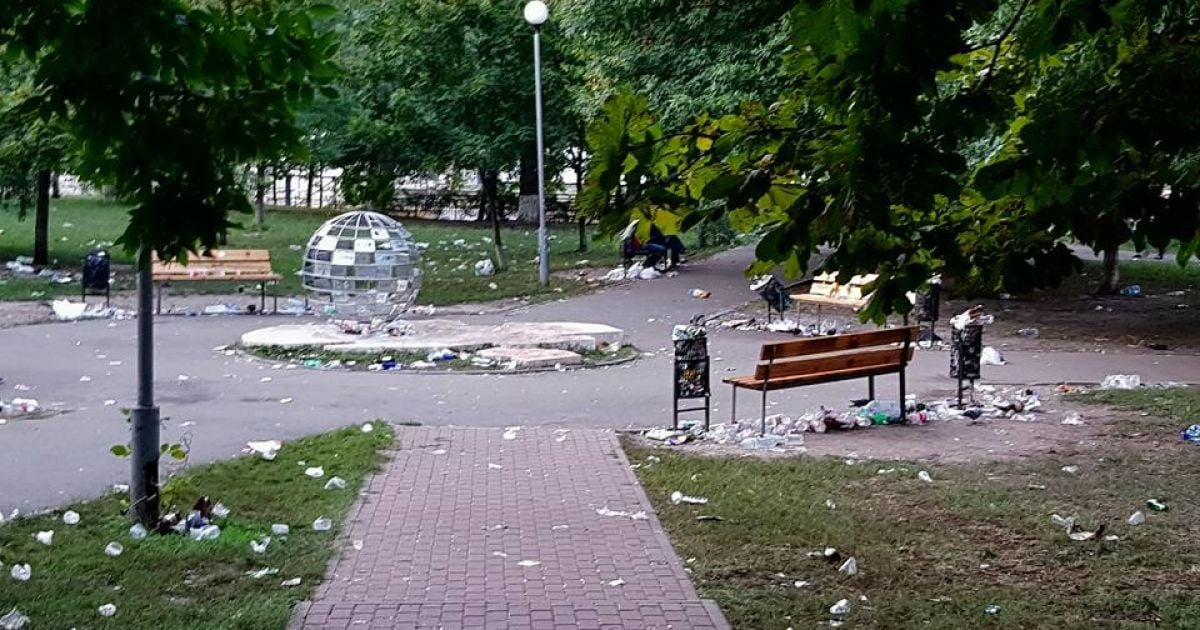Так виглядає галявина після святкування / © facebook.com/Дмитро Крештофов
