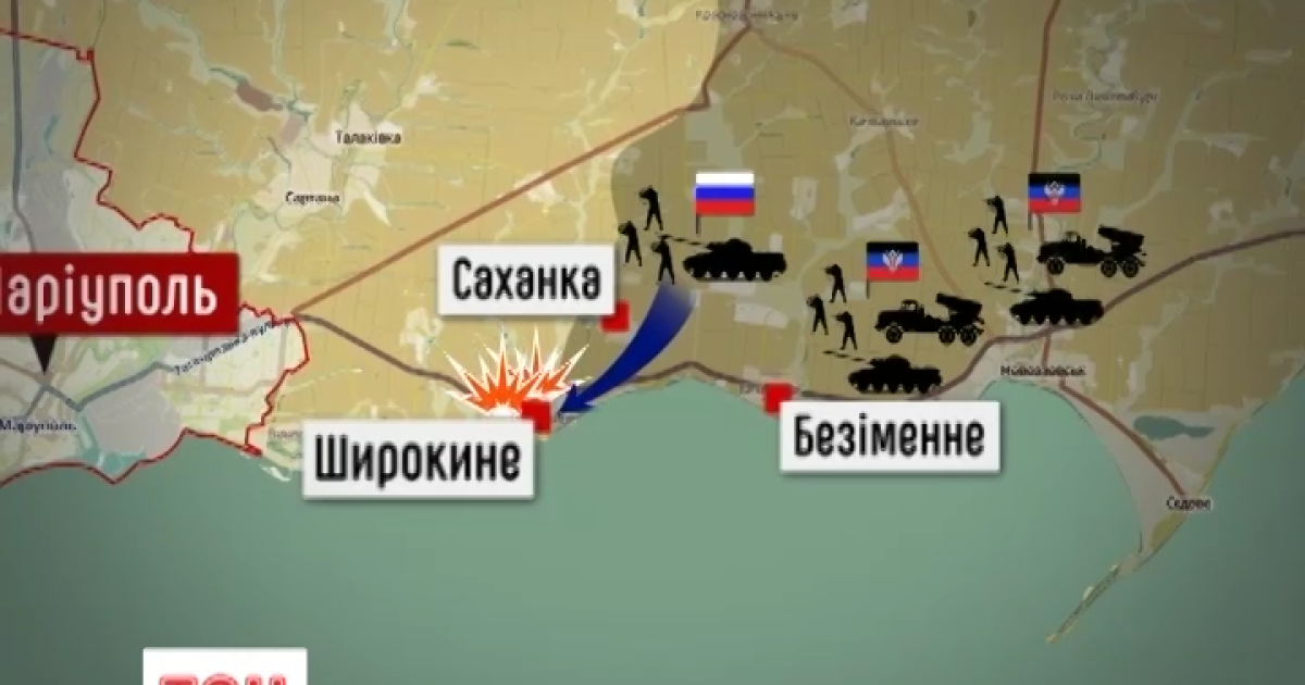 Боевики обстреляли Широкине