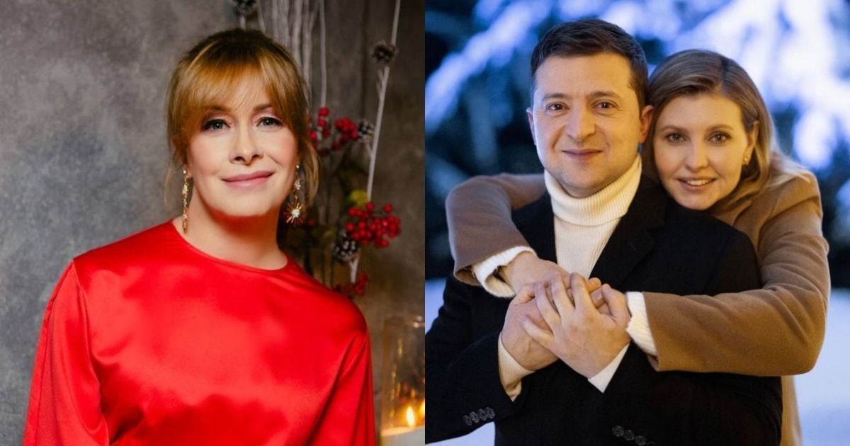 Олена Кравець та Володимир і Олена Зеленські