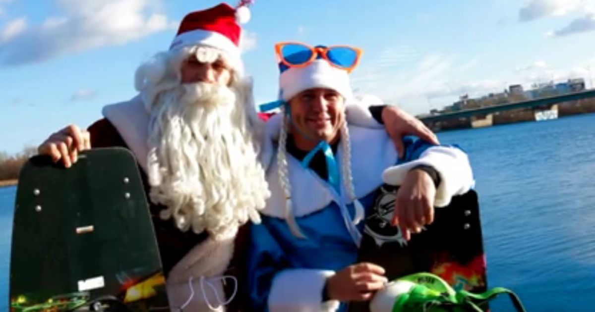 &laquo;Дід Мороз&raquo; Віталій Кличко та &laquo;Снігуронька&raquo; Юрій Зозуля