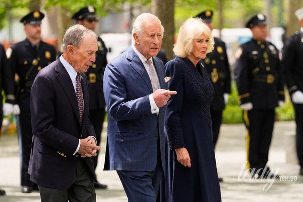 Колишній мер Нью-Йорка Майкл Блумберг, король Чарльз та королева Камілал у Нью-Йорку / © Associated Press