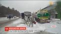 Під Білою Церквою вантажівка з причепом врізалась у бензовоз