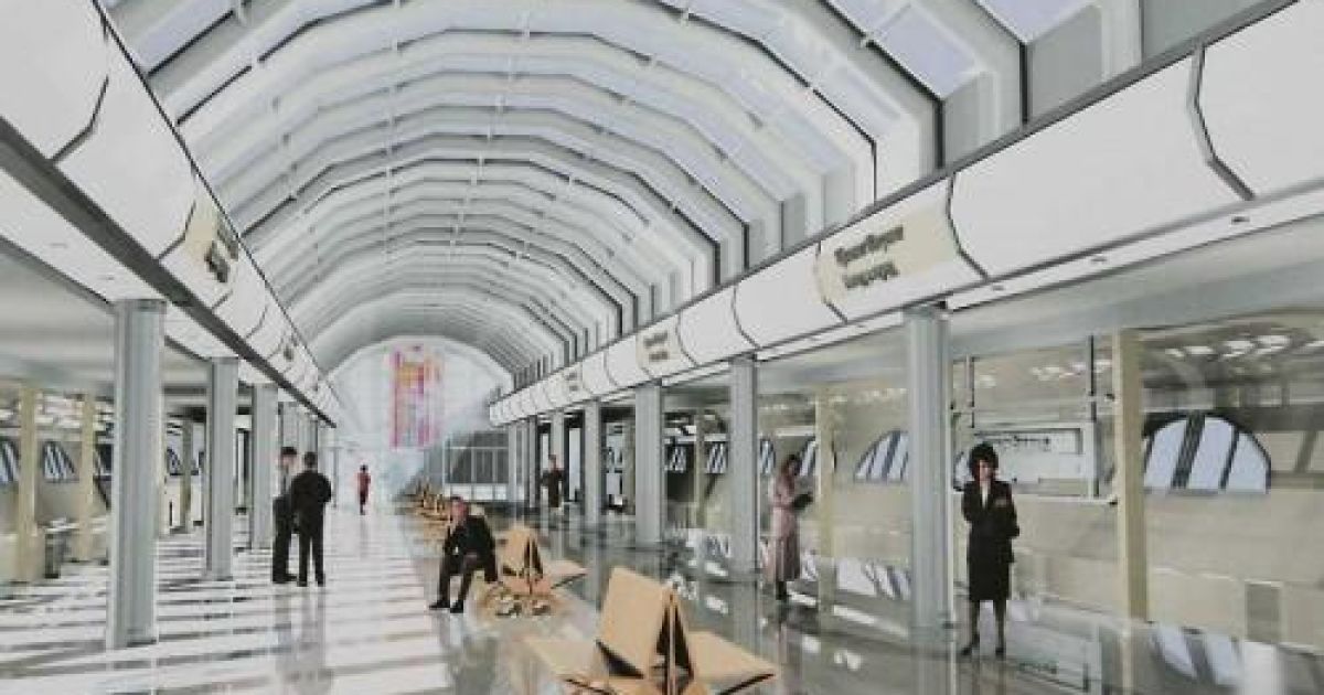 Один із проектів майбутньої станції метро "Проспект Ватутіна" на Троєщині