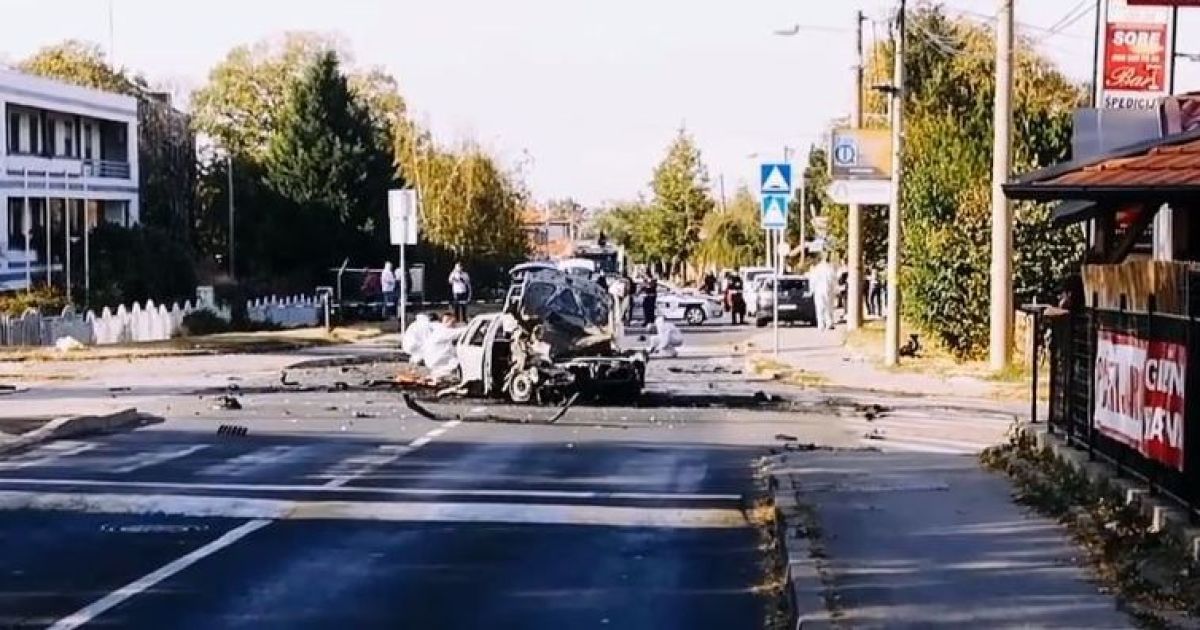 В Белграде посреди дороги взорвалось авто с отцом известной сербской телеведущей