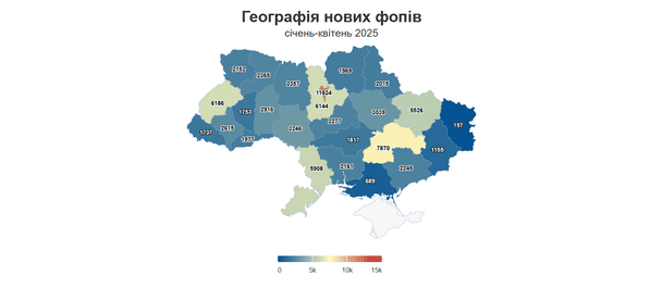 Географія нових ФОПів / © Опендатабот