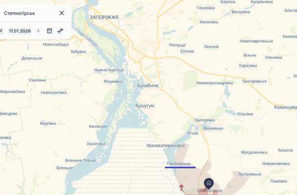 Приморское на карте / © Deepstatemap