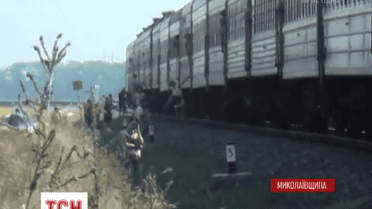 Под Николаевом загорелся пассажирский поезд Киев - Николаев
