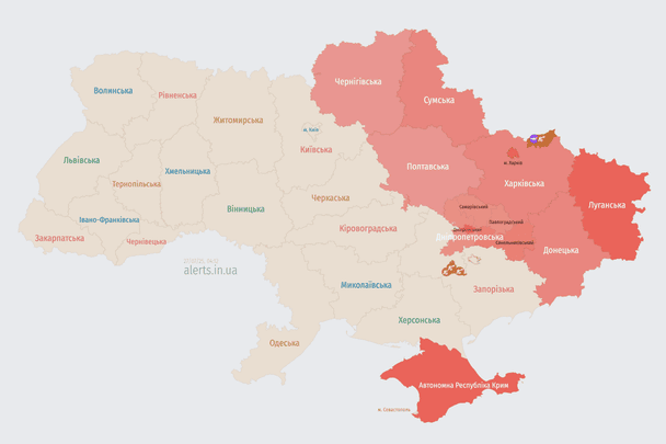 Росія атакує Україну БпЛА: напрямки руху цілей