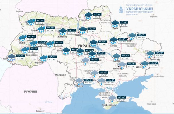 Прогноз погоды в Украине на 22 декабря / © Укргидрометцентр