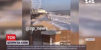Шторм на Запоріжжі затопив шлях до президентської резиденції – заповідника "Бирючий острів"