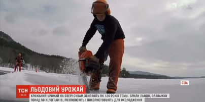 У США на озері Сквам збирають традиційний крижаний врожай