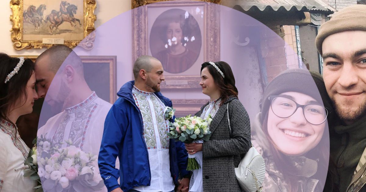 "Там зовcім інші відчуття": у Луцькому замку одружились військові, які закохались на фронті (фото)