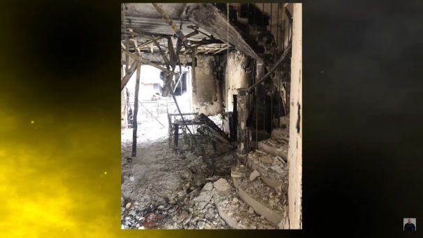 Знищений будинок батьків Євгена Синельникова / © скриншот з відео