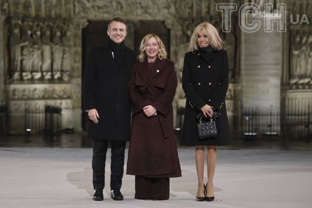 Еммануель Макрон, Джорджа Мелоні та Бріжит Макрон / © Associated Press