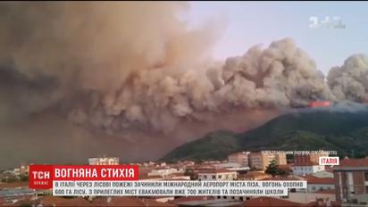 Десятки рейсів скасували через масштабну лісову пожежу в Тоскані