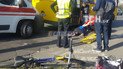 В Киеве маршрутка наехала на велосипедиста