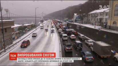 10-бальные пробки и очереди в травмпункты: в столицу пришла зима