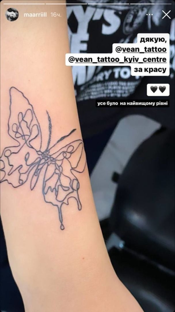 Татуювання доньки Олени Кравець / © instagram.com/maarriill