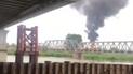 У Краснодарі горить нафтопереробний завод 13 червня. ФОТО: скрин із відео