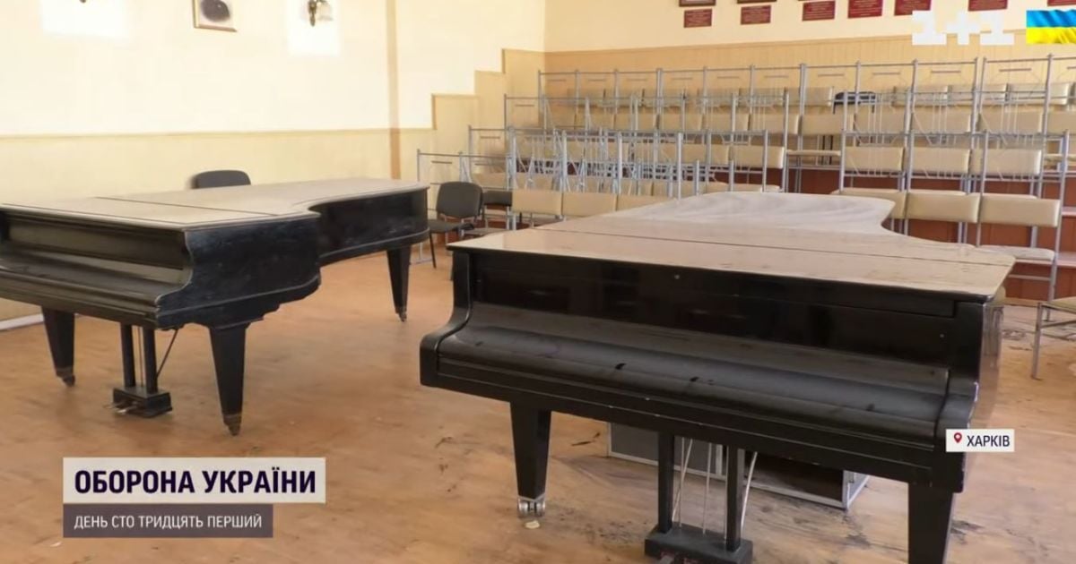 Russian Fascists Ruined Kharkiv Art University Building: Dozens Valuable Grand Pianos Are Decaying