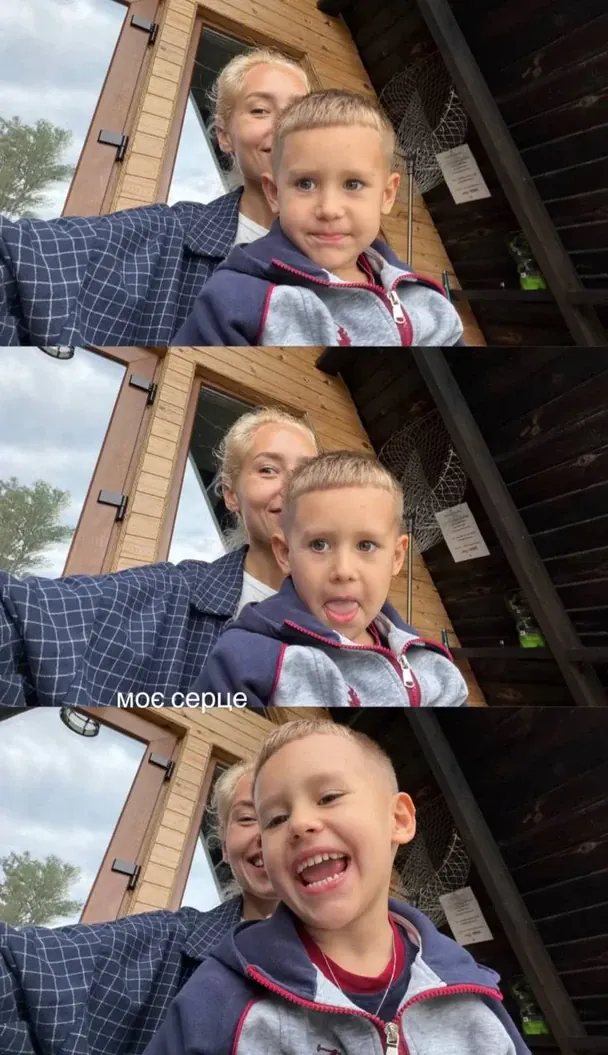 Даша Квіткова з сім’єю