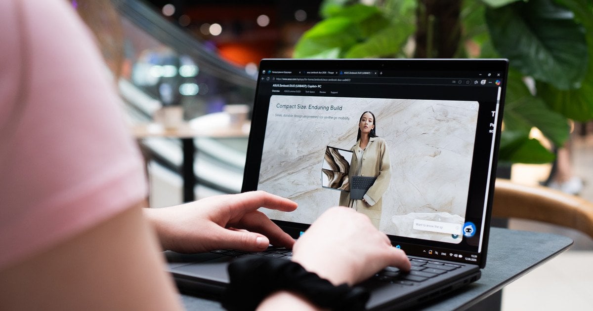 ASUS представляє в Україні Zenbook DUO (UX8407) — ноутбук із двома OLED-екранами для ефективної роботи зі штучним інтелектом