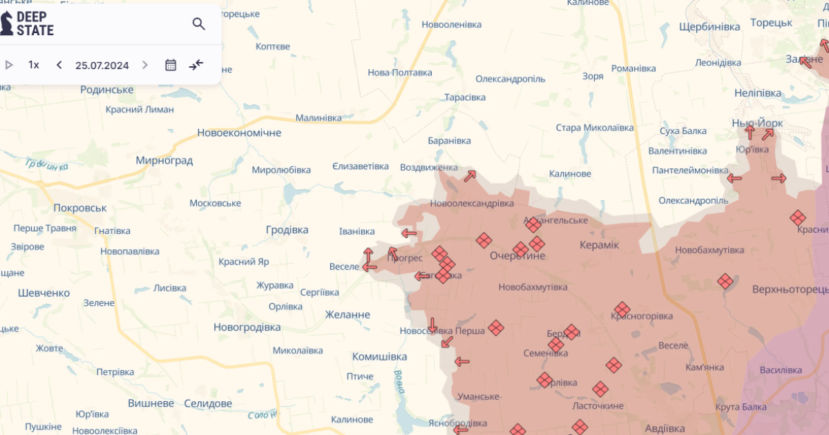 Село Прогрес на карті
