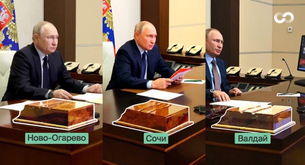 Кабінети Володимира Путіна в різних регіонах Росії / © currenttime.tv