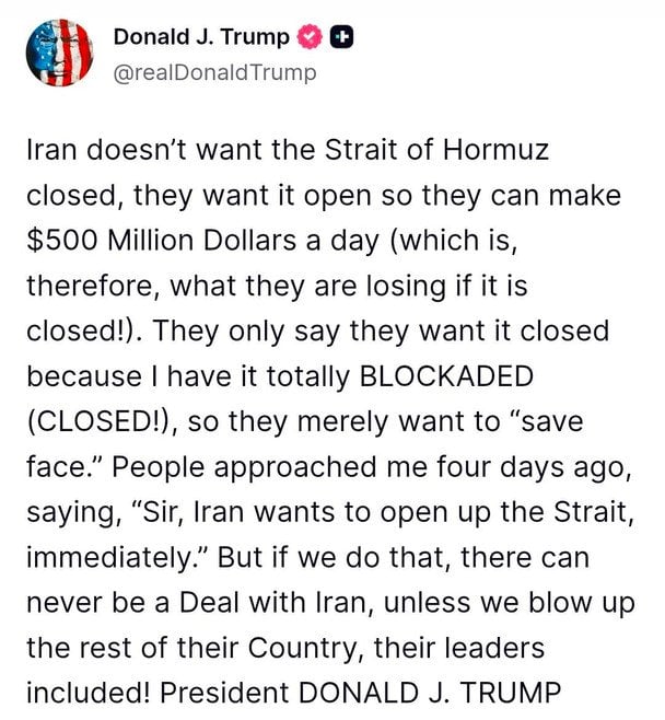 Фото: скрін Truth Social