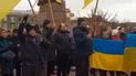 Мітинг в Бердянську проти окупантів, скриншот з відео / Держспецзв'язку