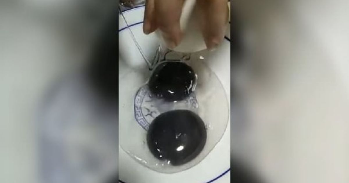 У Китаї гуска несе яйця з чорними жовтками