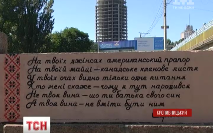 В Кропивницком распространяется флешмоб по расписыванию стен украинской поэзией