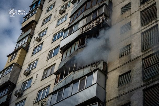 Пожар в квартире на Подоле / © Управление ГСЧС Киева