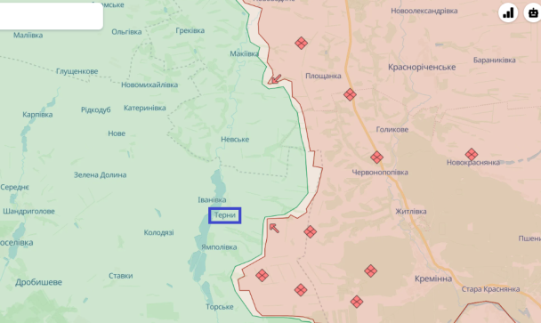 Терни на карті / © Deepstatemap