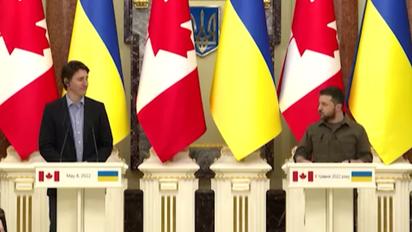 Володимир Зеленський і Джастін Трюдо поспілкувалися з журналістами за підсумками зустрічі