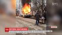 С горящего грузовика спасали хлеб селяне в Ровенской области