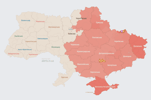 Ворог атакує Україну ударними БпЛА: напрямок руху